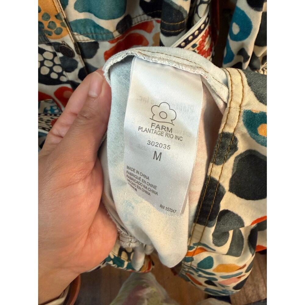 FARM RIO Mushroom Forest Canvas Dress M - Picture 10 of 14